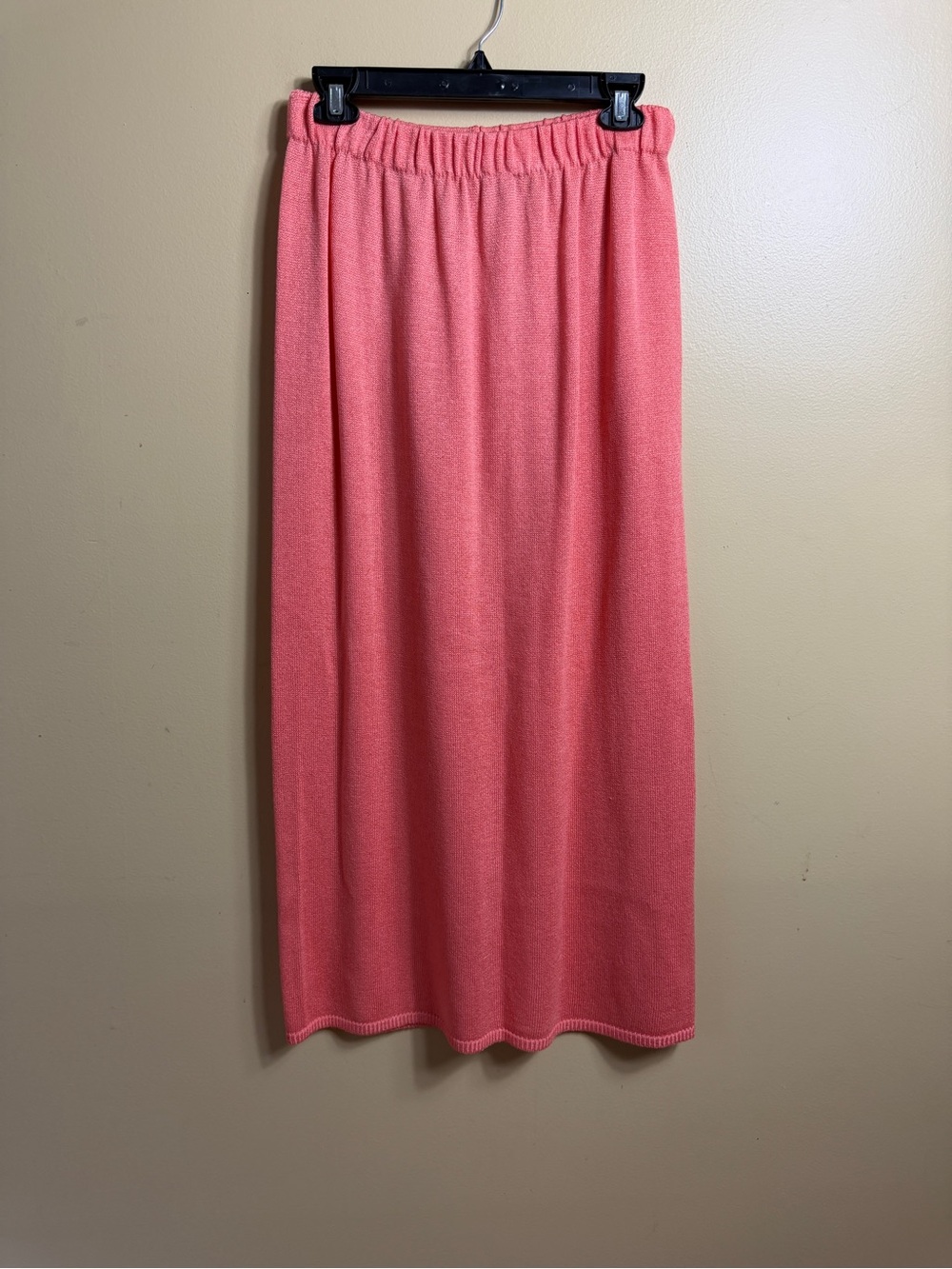 San Remo pink peach, medium knit maxi skirt